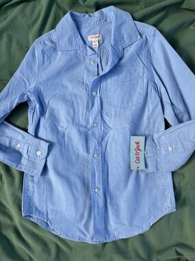 Cat & Jack Sky Blue Button-Front Shirt